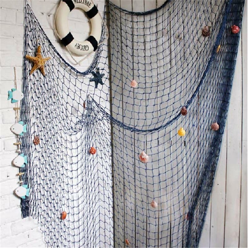 Mediterranean Sea Fishing Net Ocean Soft Loading Hand-woven Wall Decoration HP